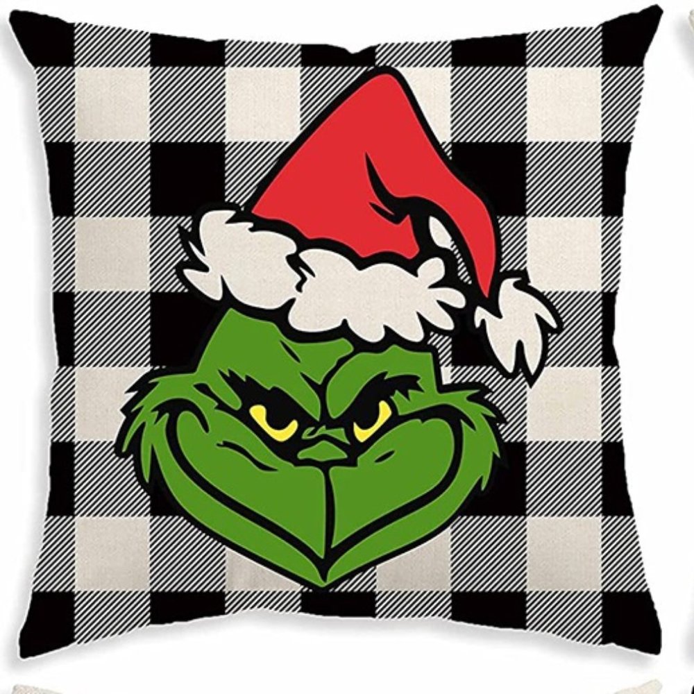 Grinch Pillow & Pillowcase 18x18 Polyester Fill, Gorgeous 18x18